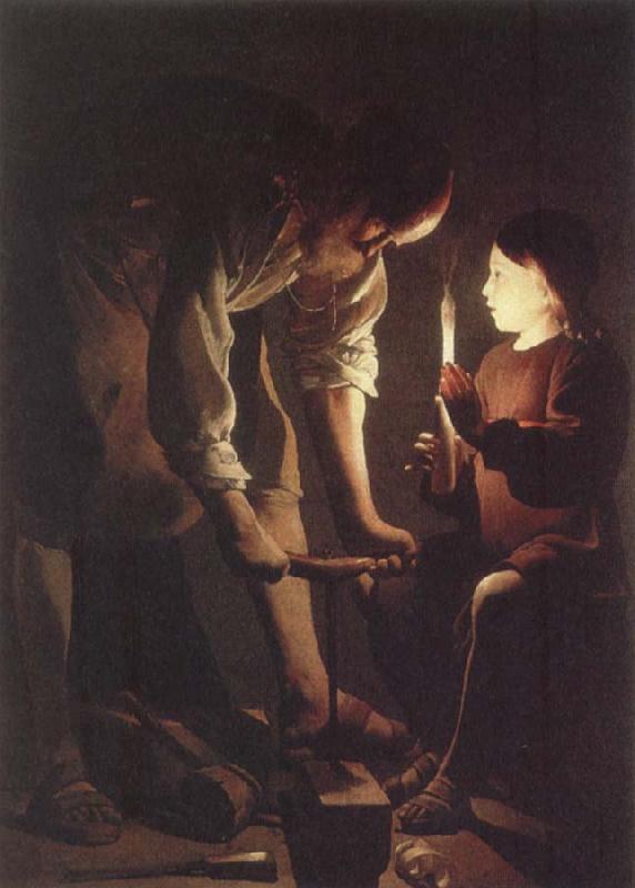 Georges de La Tour Young Christ with St.Joseph in the Capenter-s shop France oil painting art